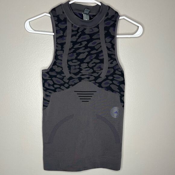 Adidas X Stella McCartney Truepure Athletic Tank Top Black Granite Womens XS - Picture 2 of 5